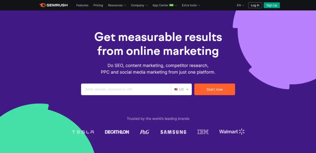 SEMrush search analytics