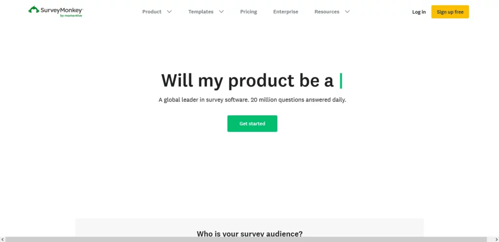 SurveyMonkey feedback tool